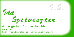 ida szilveszter business card